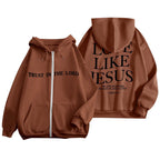 Love like Jesus Zip Hoodie - Dam