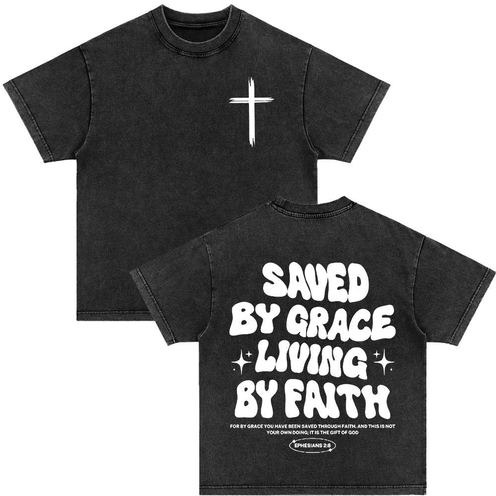 Saved by grace T-shirt - Herr - Oversized