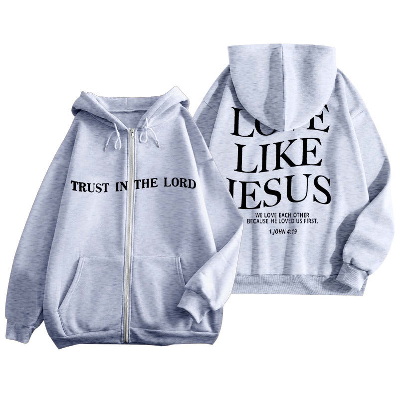 Love like Jesus Zip Hoodie - Dam
