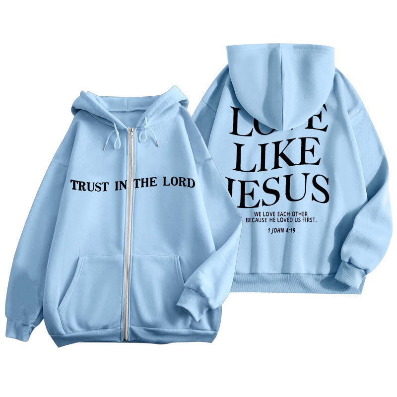 Love like Jesus Zip Hoodie - Dam