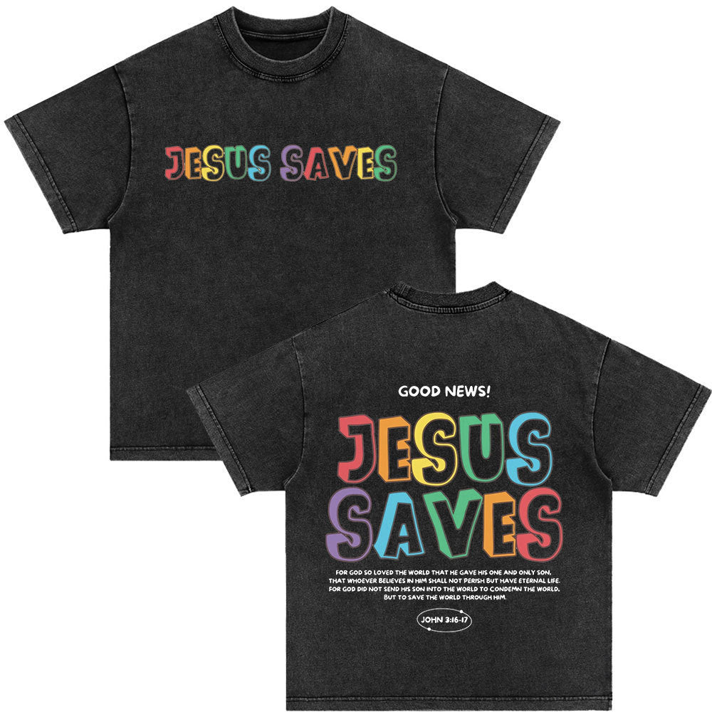 Jesus Saves T-Shirt - Herr