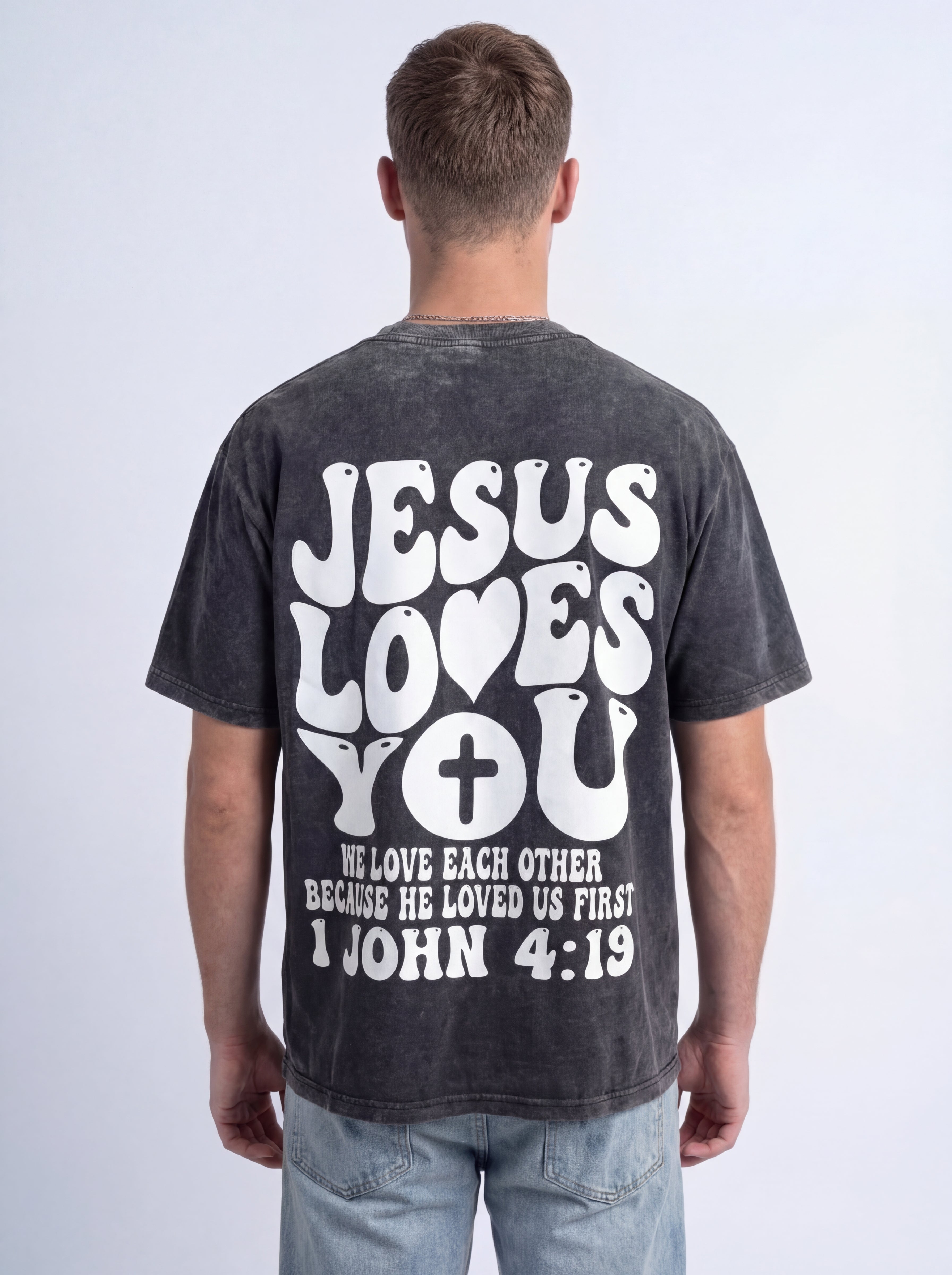 Jesus Loves You T-shirt - Herr - Oversized