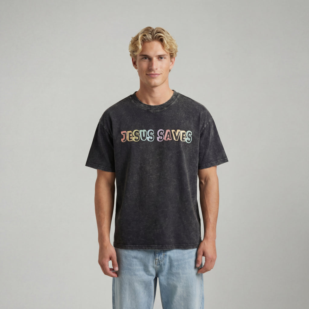 Jesus Saves T-Shirt - Herr