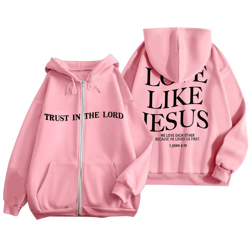 Love like Jesus Zip Hoodie - Dam