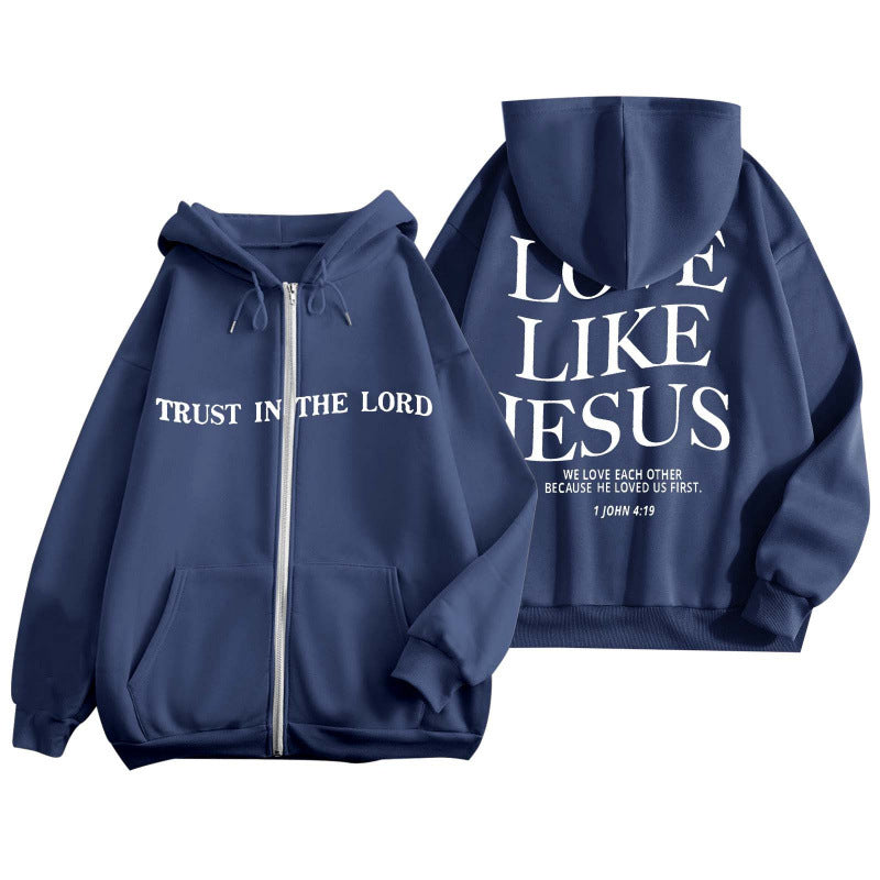 Love like Jesus Zip Hoodie - Dam